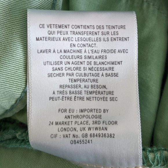 Pilcro + Letterpress Mint Stet Chino Capris 27 - Picture 9 of 9